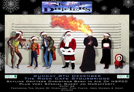 Skyline Drifters Xmas Bash - Artwork by Dazz Newitt, with kind permission from Jon Collins